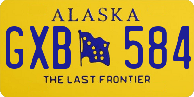 AK license plate GXB584