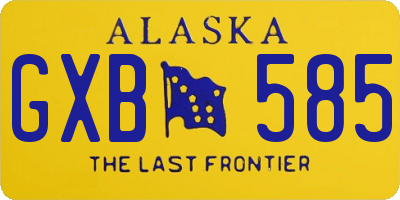 AK license plate GXB585