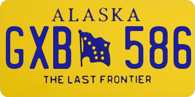 AK license plate GXB586