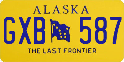 AK license plate GXB587