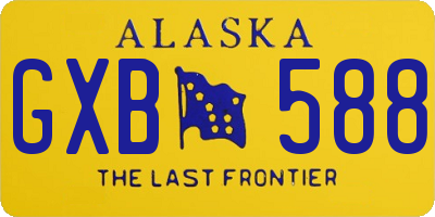 AK license plate GXB588