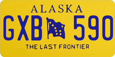 AK license plate GXB590