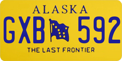 AK license plate GXB592