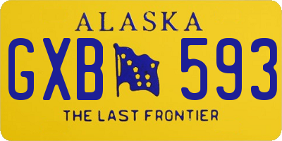 AK license plate GXB593