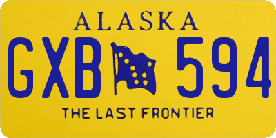 AK license plate GXB594