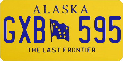 AK license plate GXB595