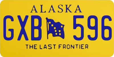 AK license plate GXB596