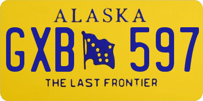 AK license plate GXB597