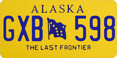 AK license plate GXB598