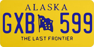 AK license plate GXB599