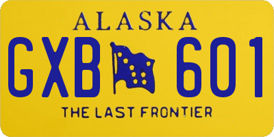 AK license plate GXB601