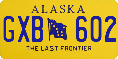 AK license plate GXB602