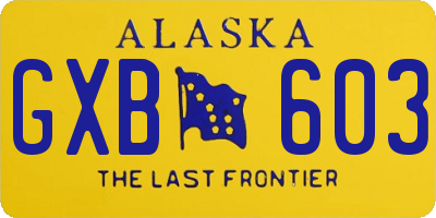 AK license plate GXB603