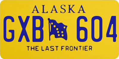 AK license plate GXB604