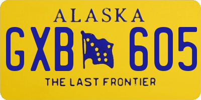 AK license plate GXB605