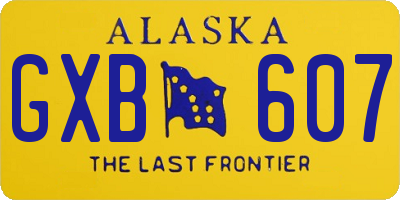 AK license plate GXB607