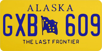 AK license plate GXB609