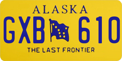 AK license plate GXB610