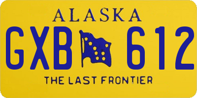 AK license plate GXB612