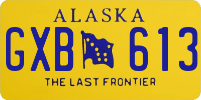 AK license plate GXB613