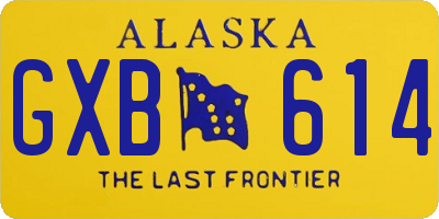 AK license plate GXB614