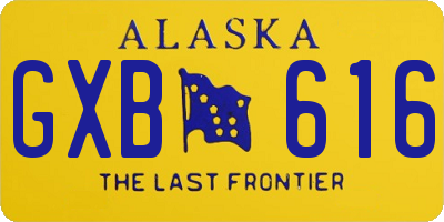 AK license plate GXB616