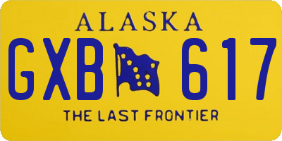 AK license plate GXB617