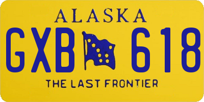 AK license plate GXB618