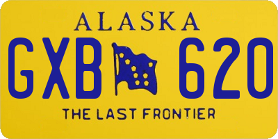 AK license plate GXB620