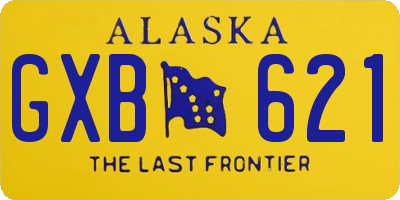 AK license plate GXB621