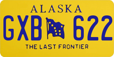 AK license plate GXB622