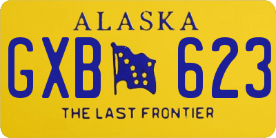 AK license plate GXB623