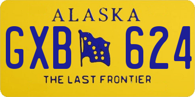 AK license plate GXB624