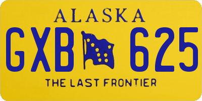 AK license plate GXB625