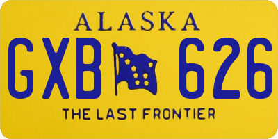 AK license plate GXB626