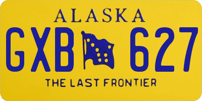 AK license plate GXB627