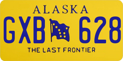 AK license plate GXB628