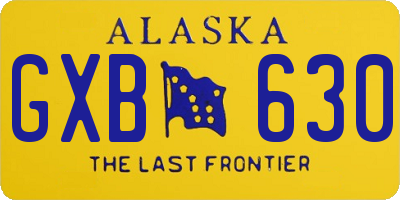 AK license plate GXB630