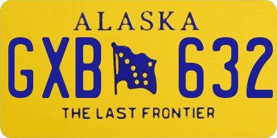 AK license plate GXB632