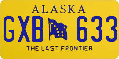 AK license plate GXB633