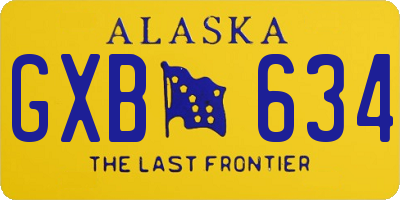 AK license plate GXB634