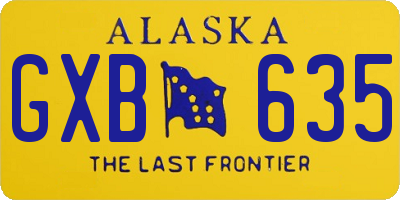 AK license plate GXB635