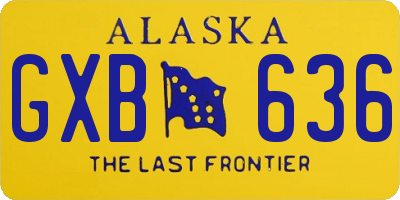 AK license plate GXB636