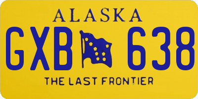 AK license plate GXB638