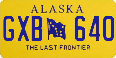 AK license plate GXB640