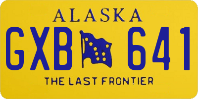 AK license plate GXB641