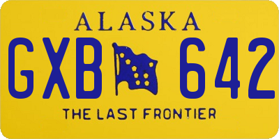 AK license plate GXB642