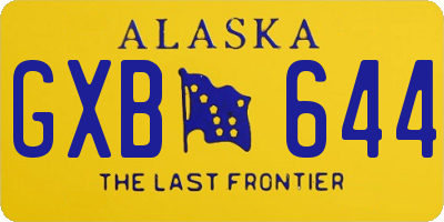 AK license plate GXB644