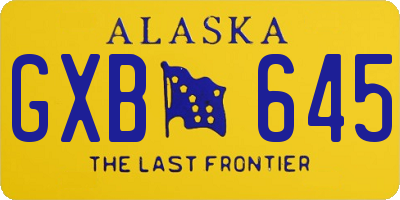 AK license plate GXB645