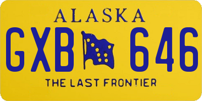 AK license plate GXB646